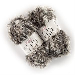 Joseph Bear 2 x 100g King Cole Luxury Fur - Silver Fox - 592002