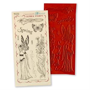 Chocolate Baroque March 2024 Year of Fairy Stamping (YOS) DL Unmounted Rubber Stamp - 592906