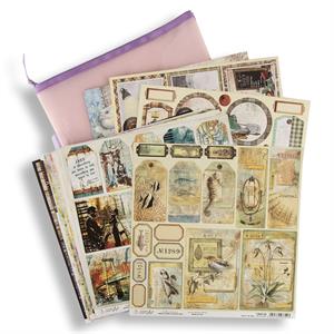 Ciao Bella Mixed 12 x 12 Paper Selection in Storage Wallet - 2 Sheets of Each Design - 600504