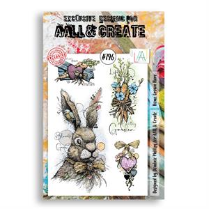 AALL & Create Dominic Phillips A5 Stamp Set - Home Grown Hare - 4 Stamps - 602647