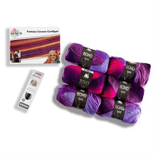 Sarah Payne Crochets Lotus Cocoon Cardigan Kit - Includes: Pattern, 6 Balls of Lotus Yarn & 5mm Crochet Hook - 605313