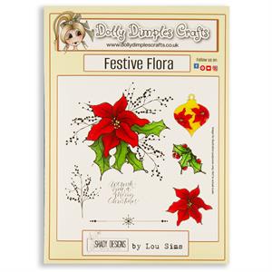 Shady Designs Festive Fusion Festive Flora A6 Stamp Set - 7 Stamps - 612184