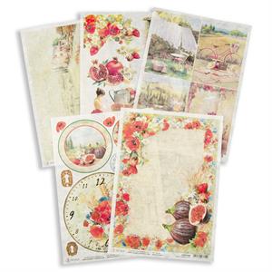 Ciao Bella Under the Tuscan Sun Rice Paper Collection - 5 Sheets - 618163