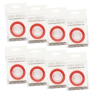 Tonic Studios Craft Perfect - Double Sided Redline Tape 3mm x 5m - 8 Pack - 628374