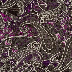 Six Penny Memories Purple Paisley 1m Fabric Length 150cm Wide - 633114