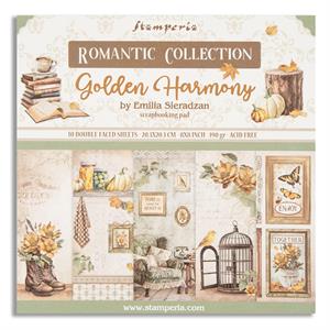 Stamperia Golden Harmony 8x8" Scrapbooking Pad - 10 Sheets  - 636551