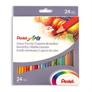 Pentel Set of 24 Assorted Colour Pencils - 639156