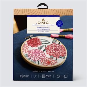 DMC Dahlias by Marie-Dominique Procureur Easy Embroidery Kit  - 664125