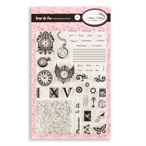 Dawn Bibby Creations Wings Of Time Timepiece & Ephemera Stamp Set - 44 Stamps - 670637