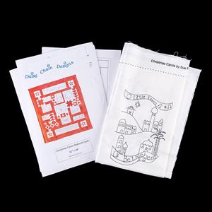 Daisy Chain Designs Christmas Carols Redwork Quilt Pattern & Printed Panel - 40x50" - 671996