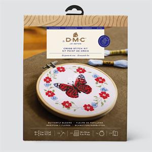 DMC Butterfly Blooms by Jo Aston Intermediate Cross Stitch Kit - 672230