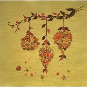 Dizzy & Creative Freestyle  Baubles Embroidery Kit - Autumn Glow - 678743