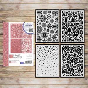 Craft Master Iconic Christmas A5 Stencil Set - X Stencils - 684010