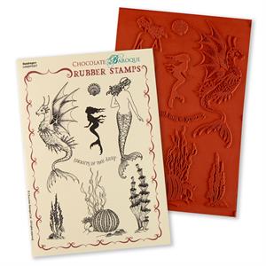 Chocolate Baroque Sea Dragon A5 Mounted Stamp Sheet - 8 Images - 686343