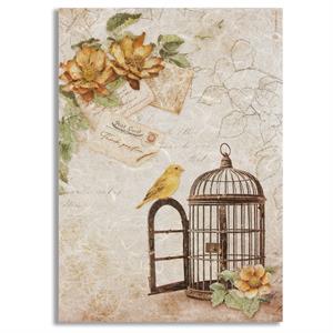 Stamperia Golden Harmony A4 Rice Paper - Cage  - 702318