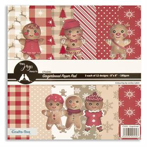 Two Jays 8x8" Paper Pad - Sams Gingerbread - 180gsm - 36 Sheets - 713479