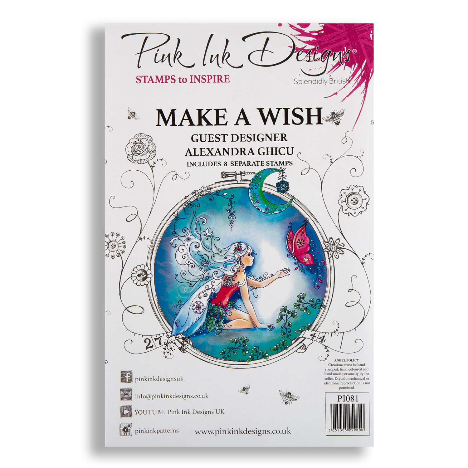 Pink Ink Designs 6"x 8" Stamps Sets Pick-n-Mix - Choose 2 - Make A Wish - 8 Stamps