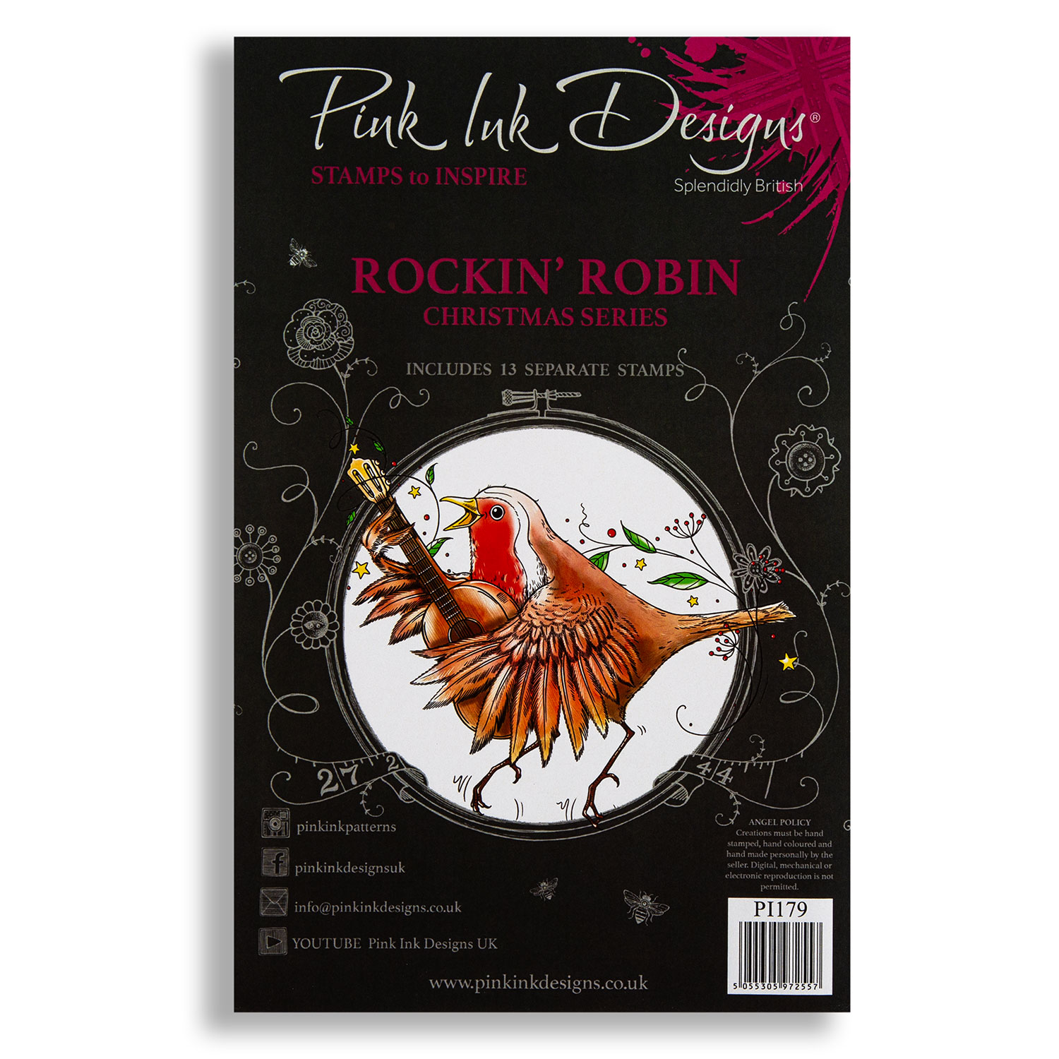 Pink Ink Designs 6"x 8" Stamps Sets Pick-n-Mix - Choose 2 - Rockin Robin - 13 Stamps