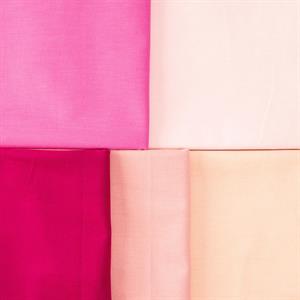 Make + Believe Solids Pinks Fabric Bundle - Includes 5 x 1m Fabric Pieces - 721793