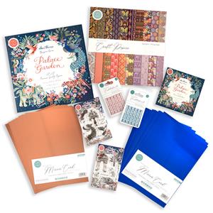 Craft Consortium Palace Garden Collection - 3 Paper Pads, Fly & Majestic Stamp Sets,  A4 Mirror Card & Dew Drops - 722800