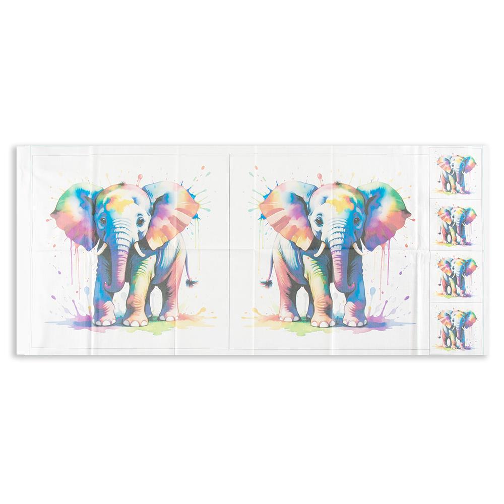 Craft Yourself Silly Bag & Cushion Panels with 4 x Charms - Pick N Mix - Pick Any 2 - Rainbow Elephant