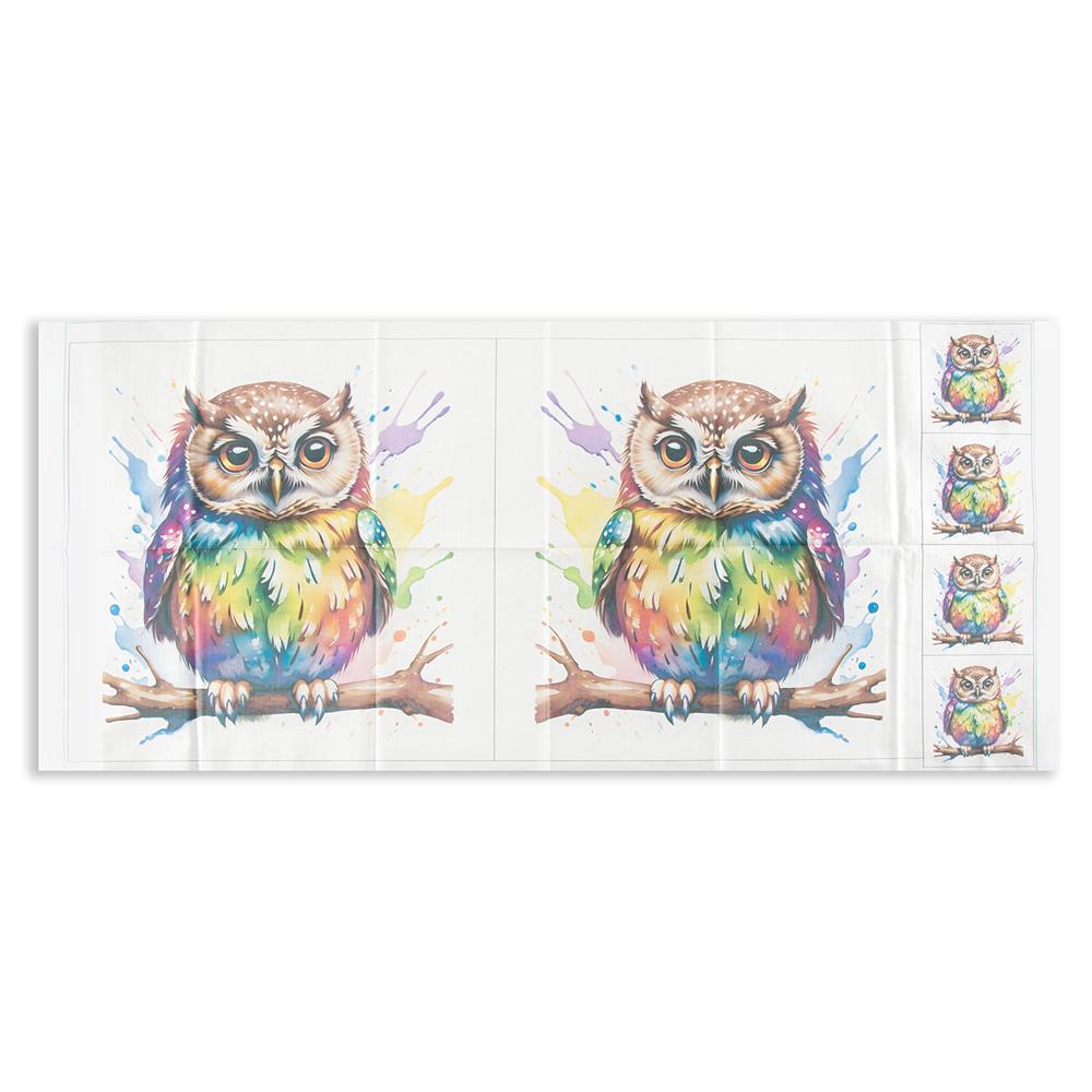 Craft Yourself Silly Bag & Cushion Panels with 4 x Charms - Pick N Mix - Pick Any 2 - Rainbow Owl 