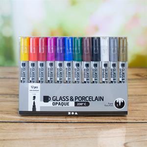 Creativ Glass & Porcelain Markers - 12 Markers - 754210