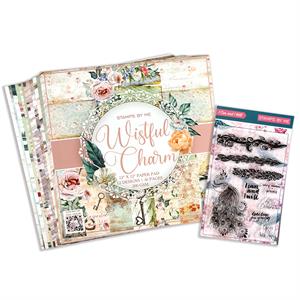 Stamps By Me Wistful Charm 12x12" Paper Pad with I Can and I Will A5 Stamp & Die Set - 761005