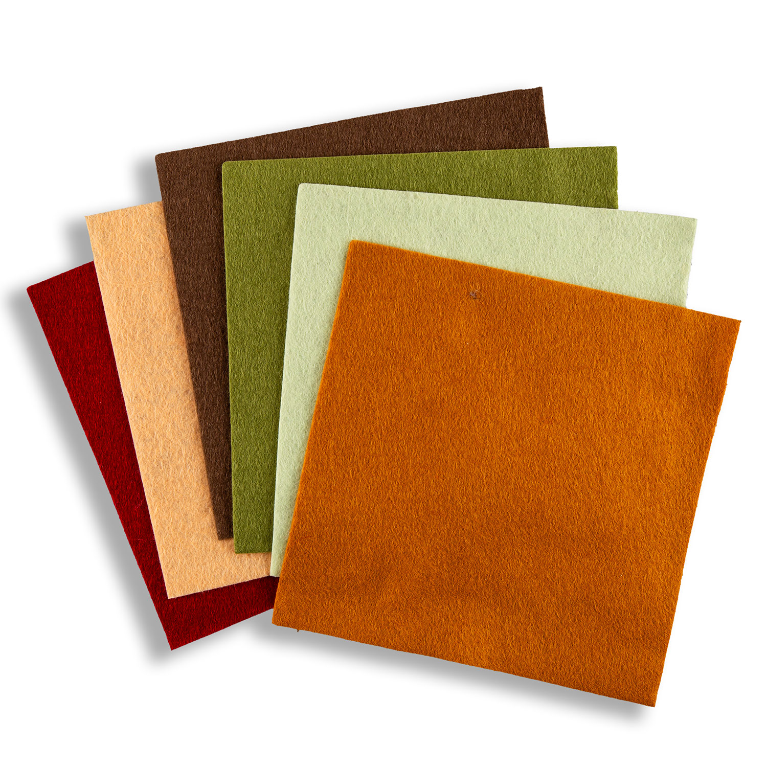 Felt by Clarity Pack of 6 Non-Adhesive Mixed Colour Felt 6x6" Squares Pick N Mix - Pick Any 2 - Funky Christmas Tree