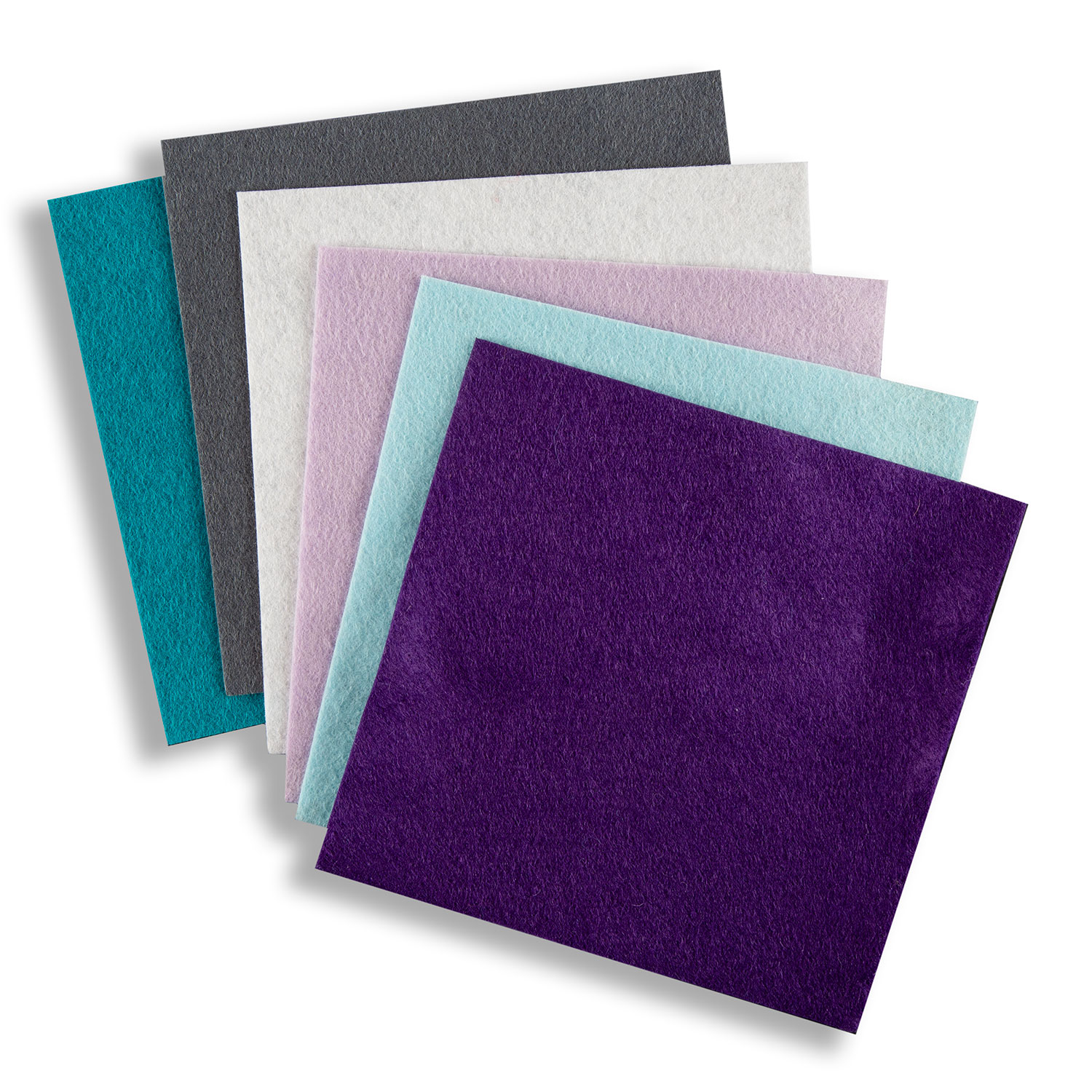 Felt by Clarity Pack of 6 Non-Adhesive Mixed Colour Felt 6x6" Squares Pick N Mix - Pick Any 2 - Funky Star