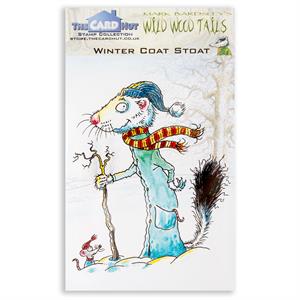 The Card Hut - Mark Bardsley's Winter Wood Tails: Winter Coat Stoat - 4 Stamps - 766227