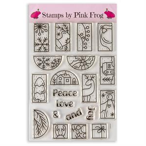 Pink Frog Crafts Peaceful Winter A5 Stamp Set - 20 Stamps - 766518