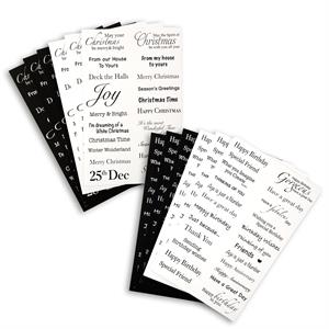 Sweet Poppy Stencils A5 Sentiment Sheets Collection - Christmas & Everyday - 12 Sheets - 769661