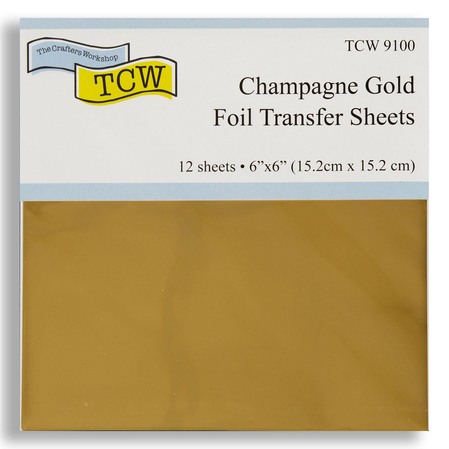 TCW 6x6" Foil Sheets Pick N Mix - Choose 3 - 12 Sheets per Pack - Champagne Gold 