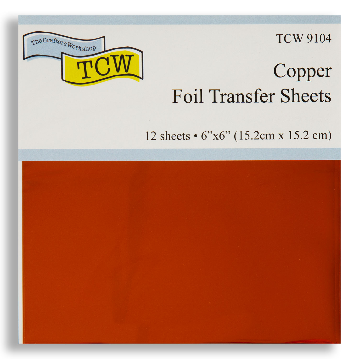 TCW 6x6" Foil Sheets Pick N Mix - Choose 3 - 12 Sheets per Pack - Copper 