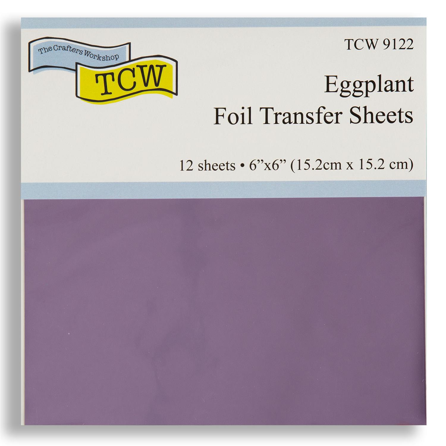 TCW 6x6" Foil Sheets Pick N Mix - Choose 3 - 12 Sheets per Pack - Eggplant 