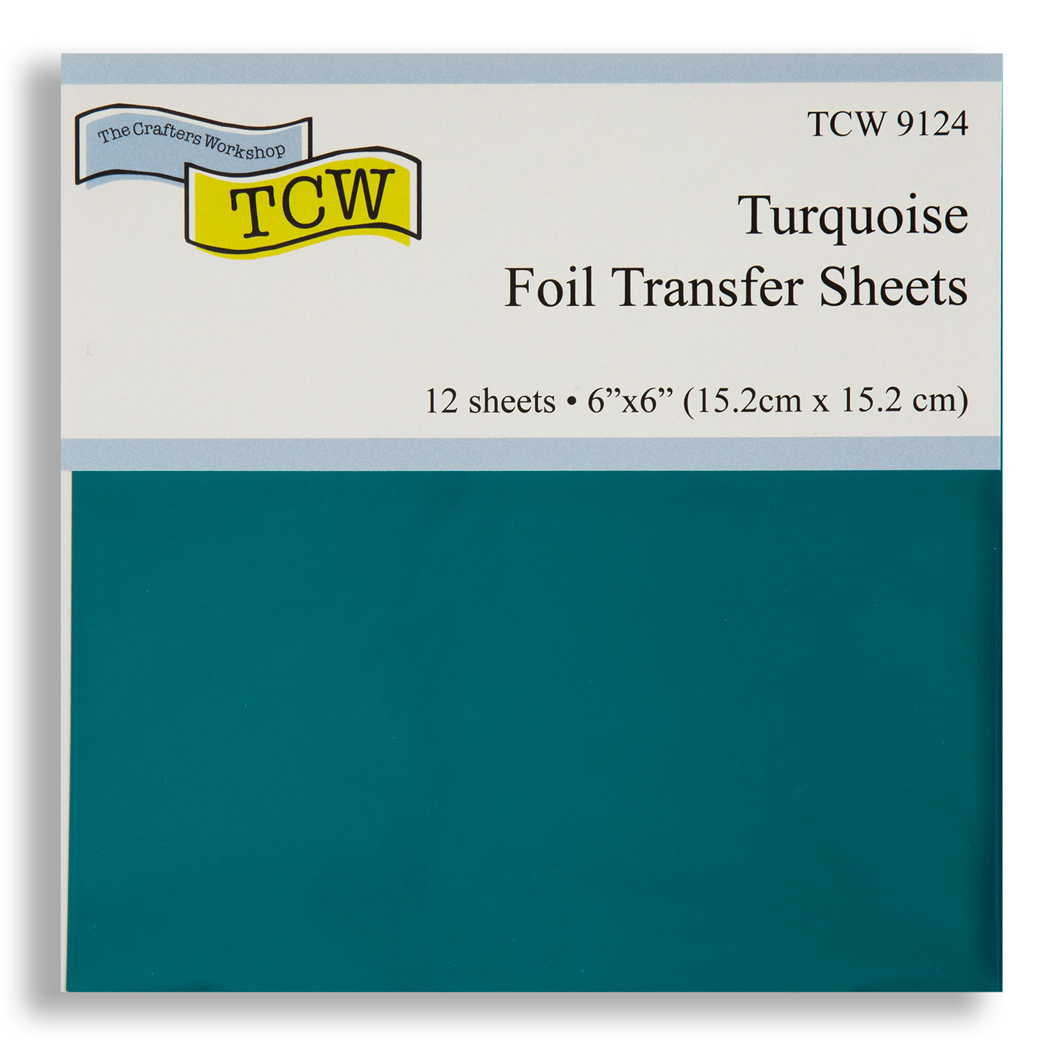 TCW 6x6" Foil Sheets Pick N Mix - Choose 3 - 12 Sheets per Pack - Turquoise 