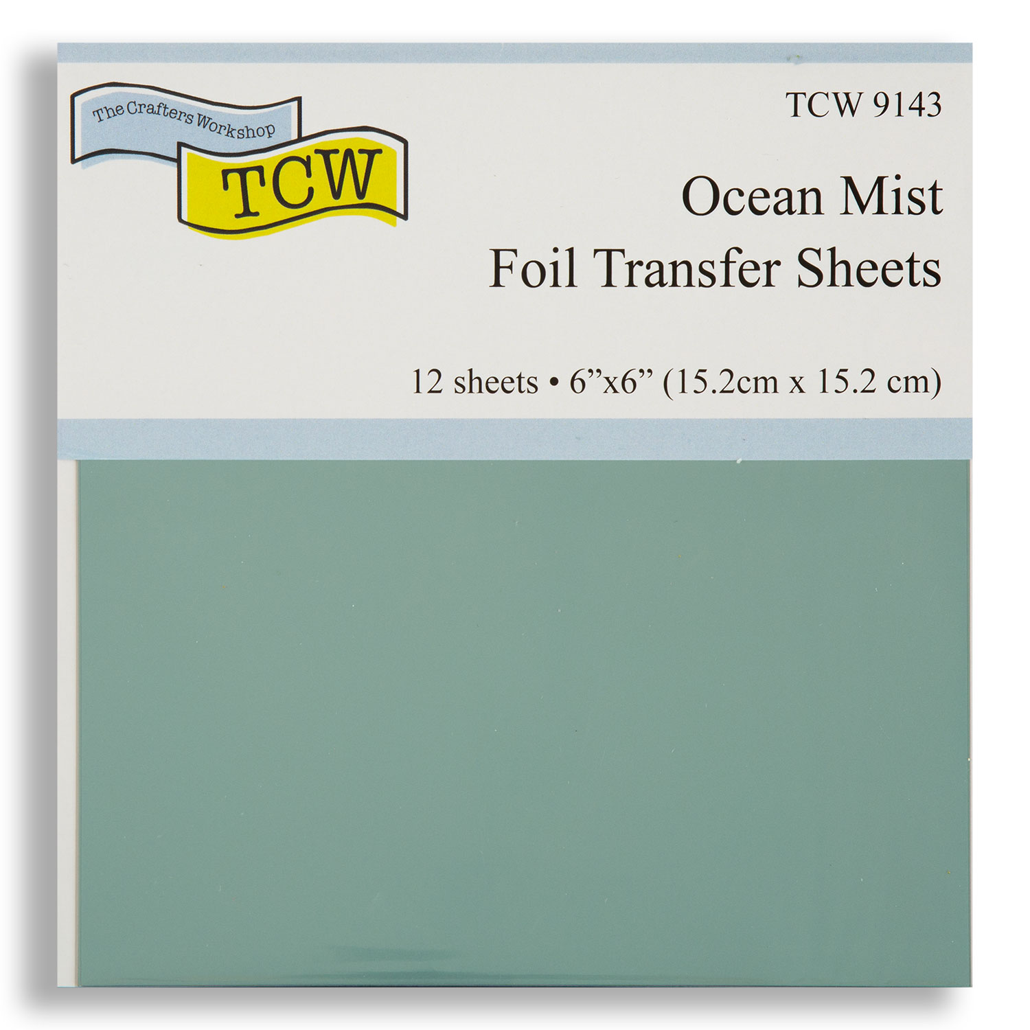 TCW 6x6" Foil Sheets Pick N Mix - Choose 3 - 12 Sheets per Pack - Ocean Mist