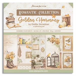 Stamperia Golden Harmony 12x12" Scrapbooking Pad - 10 Sheets  - 777030