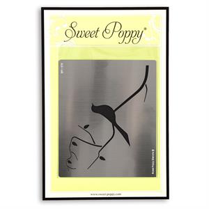 Sweet Poppy Stencil - Song Bird - 779368