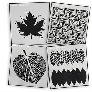 Funky Fossil Leaf It Out Stencil Collection - 4 Stencils - 781576