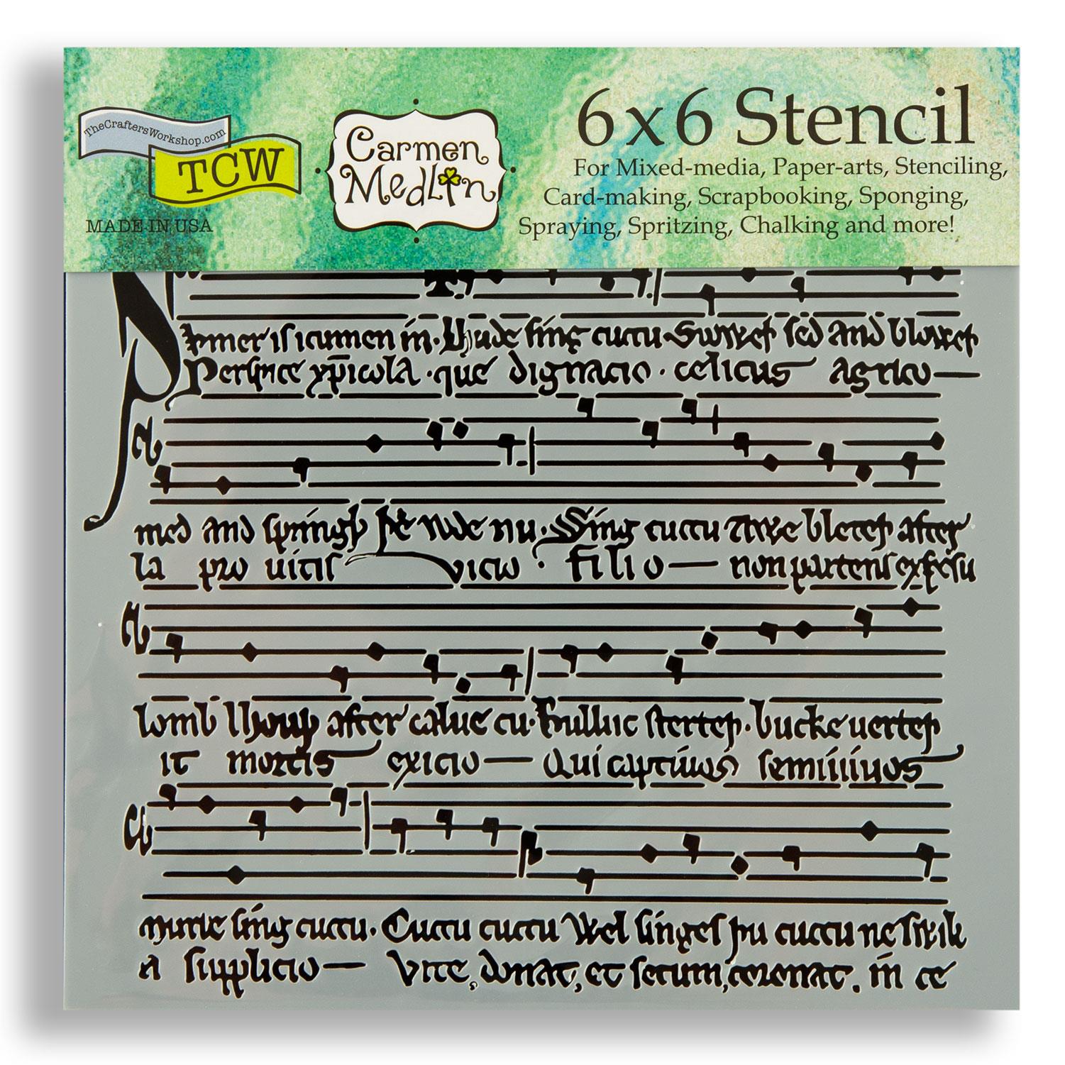 TCW 6x6" Christmas Stencil Pick N Mix - Choose 3 - Medieval Music