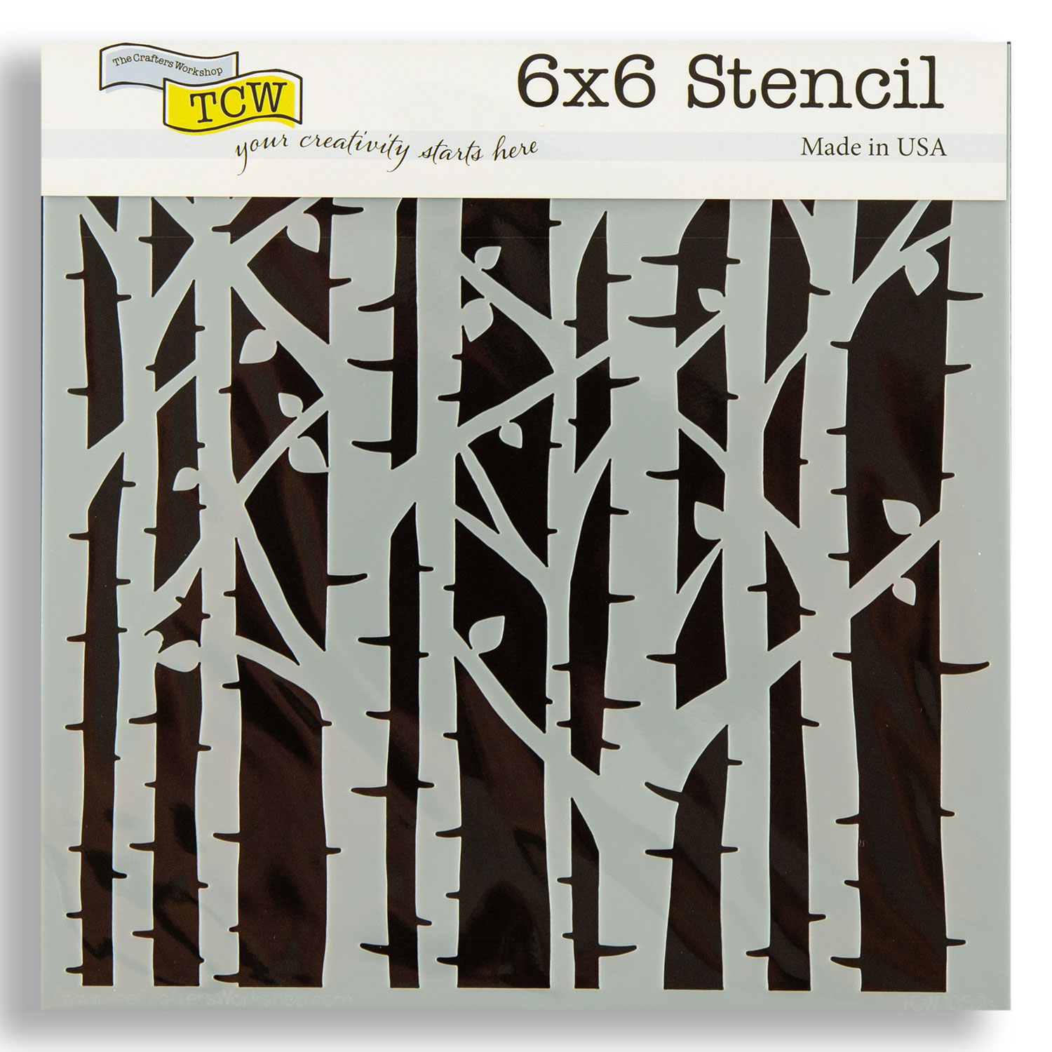 TCW 6x6" Christmas Stencil Pick N Mix - Choose 3 - Birch Trees