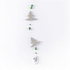 Impressions Crafts Silver Mirror Hanger with Christmas Tree - Makes 2 - 787432