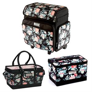 Everything Mary Craft Trolley Bag/ Deluxe Tote with FREE Sewing Case-Black Floral Worth £19.99 - 788761