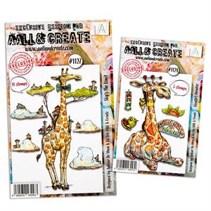 AALL & Create Autour de Mwa 2 x Stamp Sets - Sky's The Limit & Giraffe's Paradise - 793587