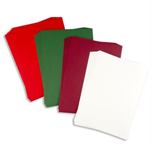Craft Artist Essential Cardstock Collection - Gingerbread Pack 2 - Christmas Red, Green, Burgundy & Coconut White - 40 Sheets - 809545