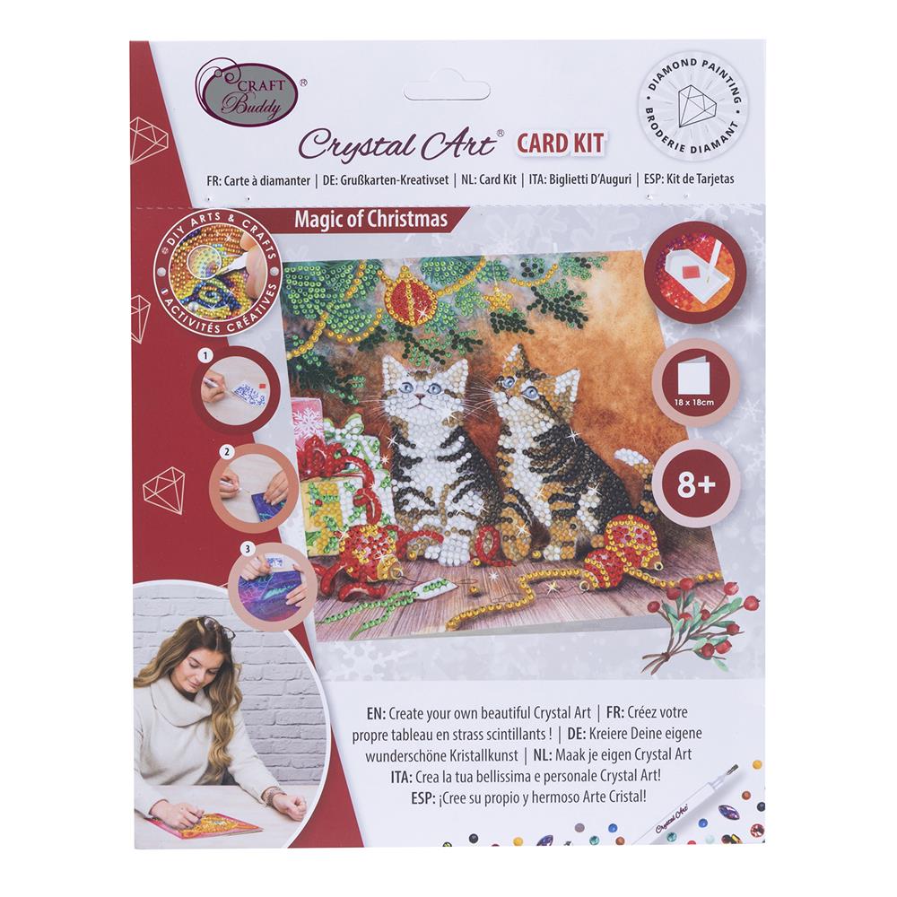 Crystal Art 4 x 18x18cm Pick n Mix Festive Cards - Magic of Christmas 