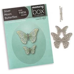 Memory Box Die Set - Silver Moon Butterflies - 2 Dies - 814716