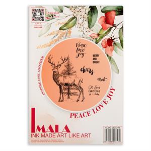 IMALA A5 Stamp Set - Peace Love Joy - 6 Stamps - 823571